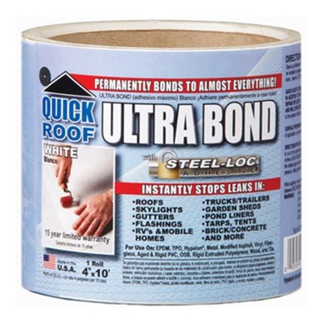 COFAIR PRODUCTS Cofair Products UBW410 4 in. X 10 ft. White Ultra Bond Instant Self-Adhesive Roof Repair 167049